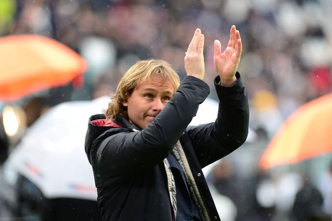 Pavel Nedvěd před zápasem Juventusu s Udine.