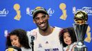 Kobe Bryant s dětmi po vítězném finále NBA 2010