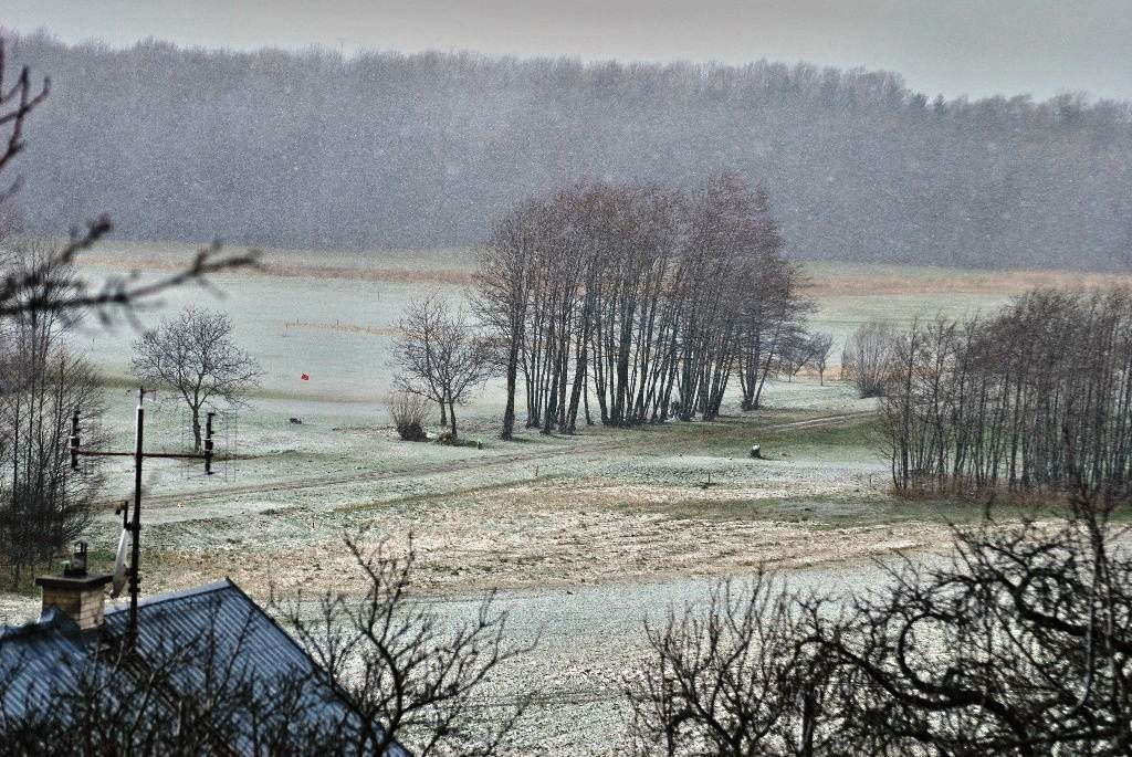 Sněžení 31. března 2015 - Kroměřížsko
