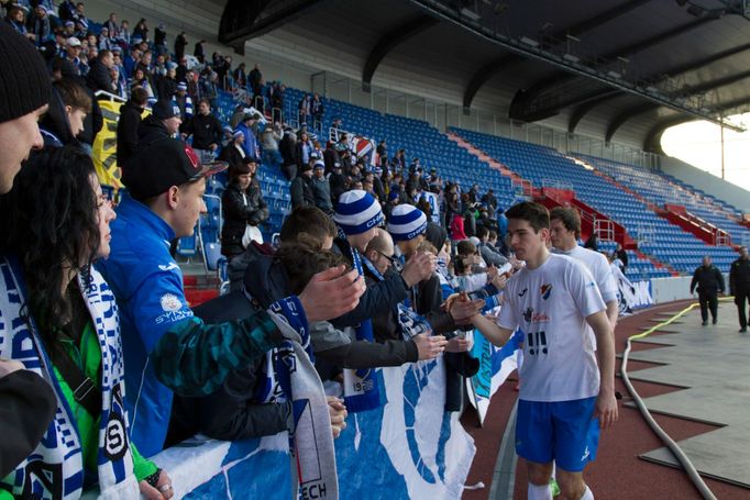 SL, Baník-Teplice: hráči a fanoušci Baníku