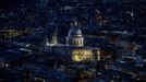 St. Paul's Cathedral is pictured from The View gallery at the Shard in London