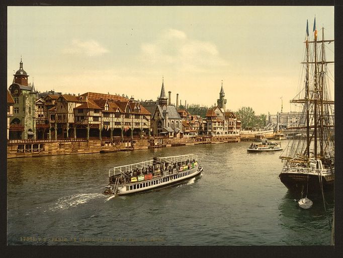 Paříž v době světové výstavy v roce 1900 na barevných fotkách