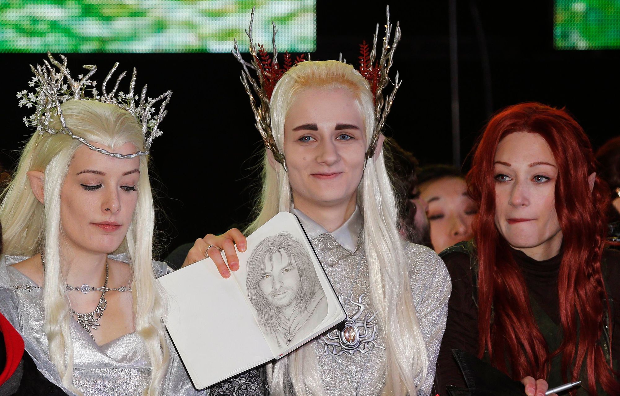 Fans wait along the red carpet at the world film premiere of &quot;The Hobbit: The Battle of the Five Armies&quot; at Leicester Square in central London