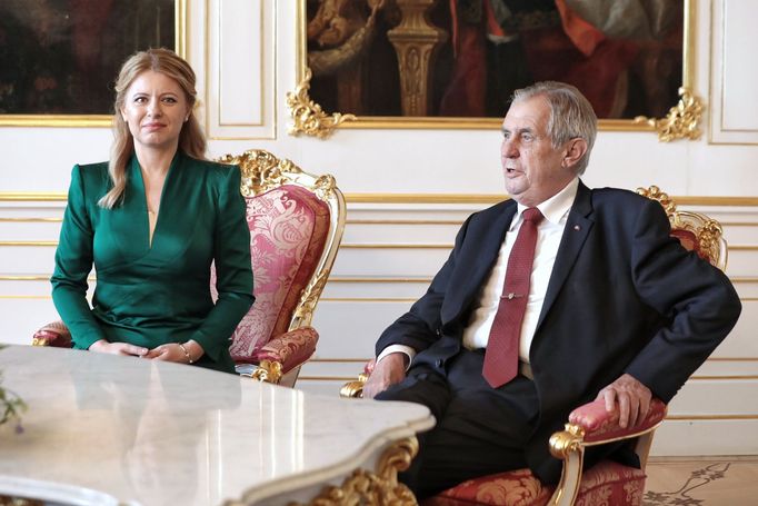 Zuzana Čaputová a Miloš Zeman