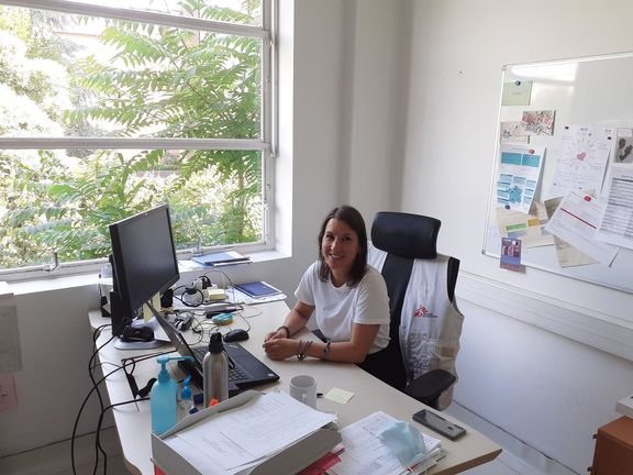 Projektová koordinátorka denního centra Lékařů bez hranic Nadia Sebtaouiová.