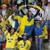 Česko - Švédsko: švédští fanoušci