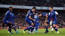 Soccer Football - Premier League - Arsenal v Chelsea - Emirates Stadium, London, Britain - December 29, 2019 Chelsea's Jorginho celebrates scoring their first goal with t