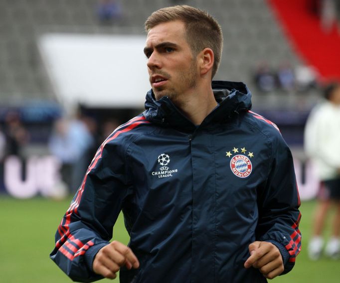 Trénink Bayernu před superpohárem v Praze (Lahm)