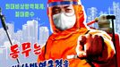 Protipandemické plakáty v Severní Koreji.