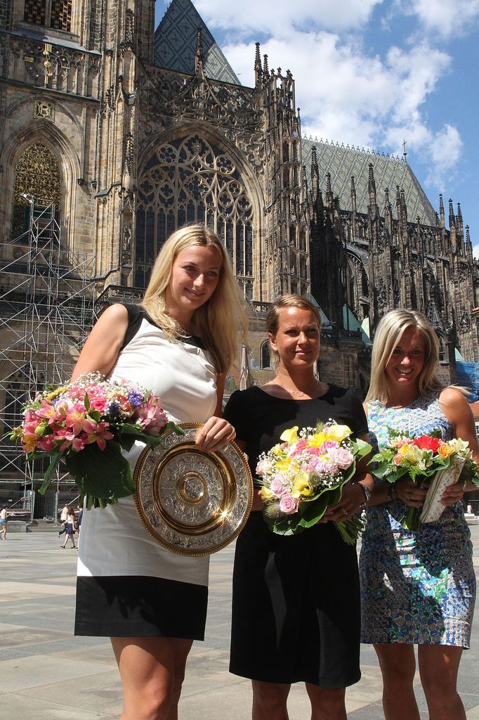 Petra Kvitová, Barbora Záhlavová-Strýcová a Klára Koukalová na Pražském hradě