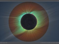 Jeden ze snímků zatmění Slunce, který vyhrál v soutěži Česká astronomická fotografie.