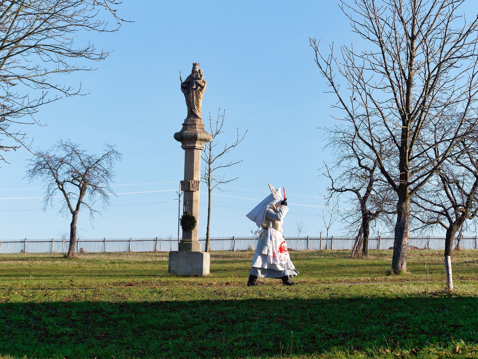 Advent ve skanzenu v Kouřimi. Mýtické postavy a zvyky na fotkách, prosinec 2023