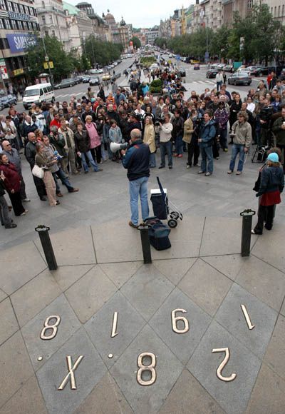 Demonstrace na Václavském náměstí