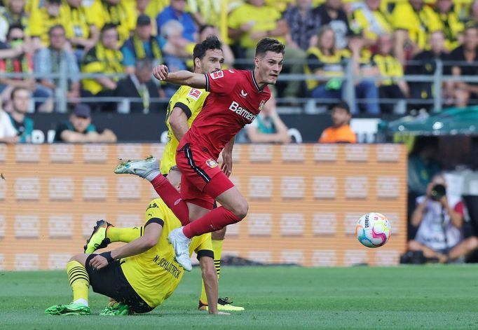 Patrik Schick v zápase s Dortmundem.