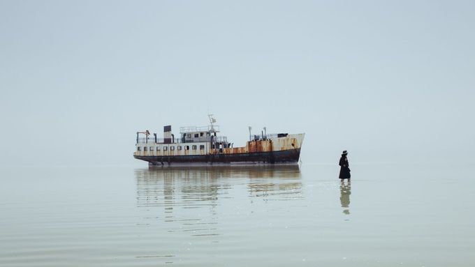 Vysychající Urmijské jezero.
