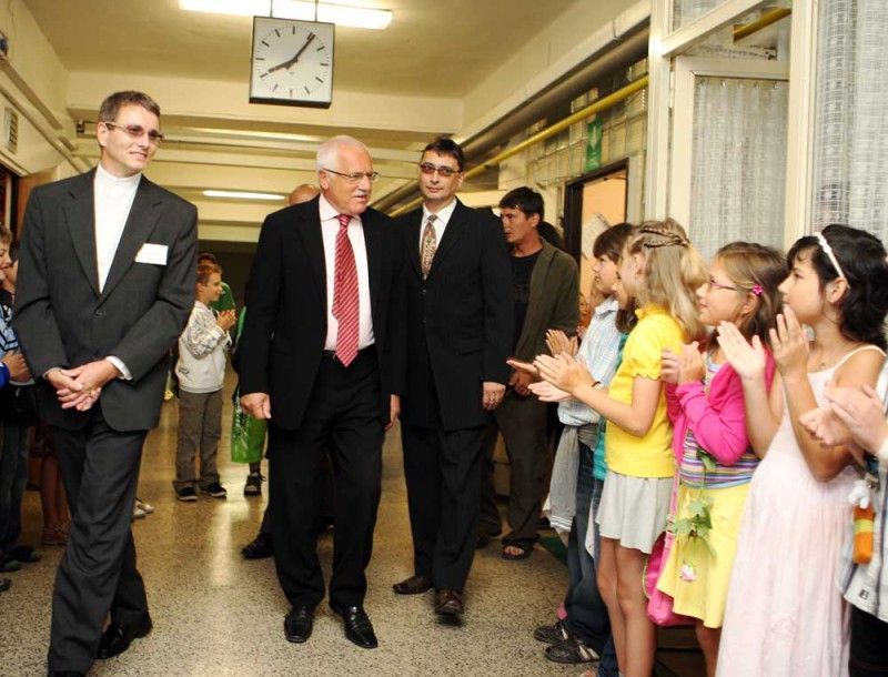 Prezident vítá prvňáky