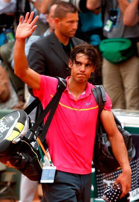 Rafael Nadal při první porážce na Roland Garros