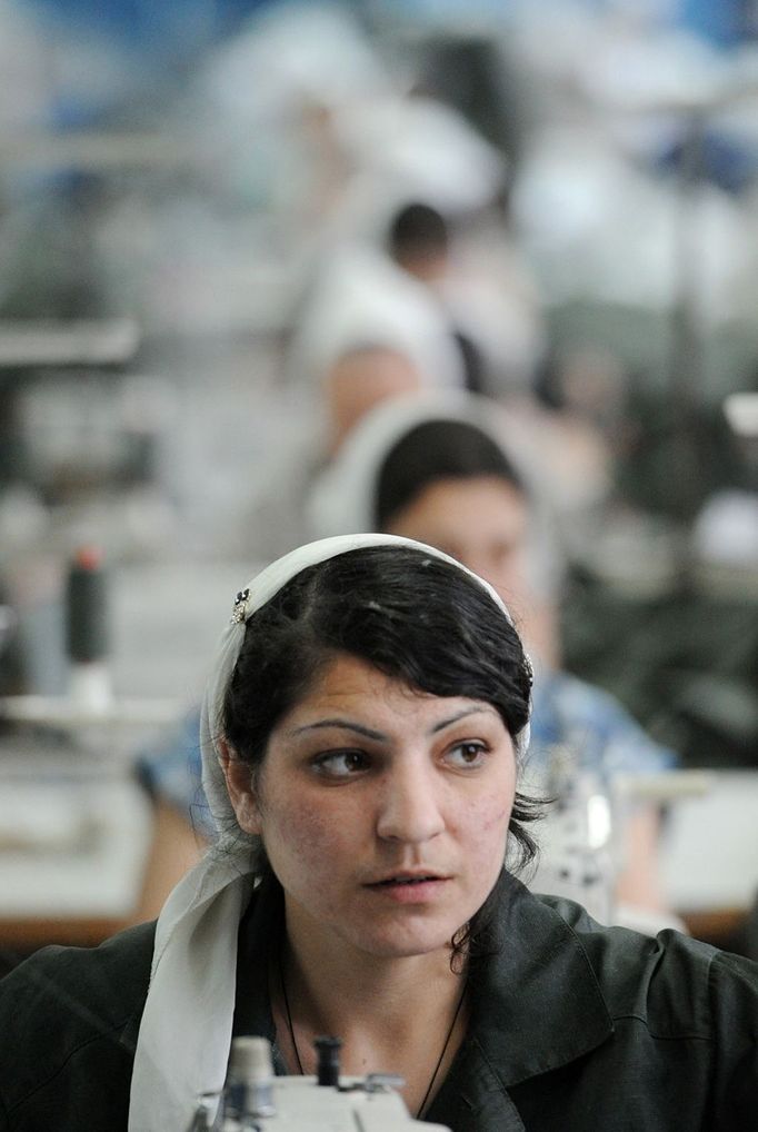 Female Penal Colony No. 3 of UFSIN for Ivanov region 1103515 Russia, Kineshma. 04/24/2012 Inmates at the Female Penal Colony No. 3 of the Administration of the Federal Penitentiary Service (UFSIN) of Russia for the Ivanov region work at the colony's sewing shop.