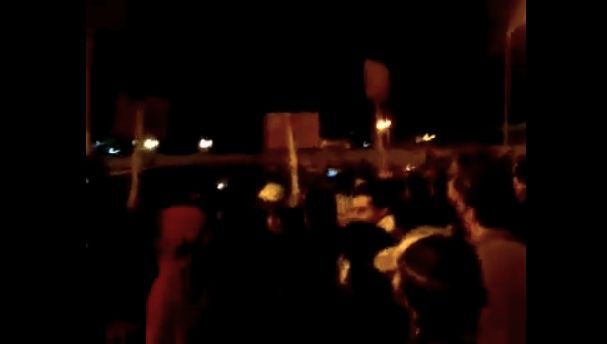Protesty v Benghází, převzato z YouTube