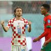 Luka Modrič slaví vítězství v zápase o 3. místo na MS 2022 Chorvatsko - Maroko