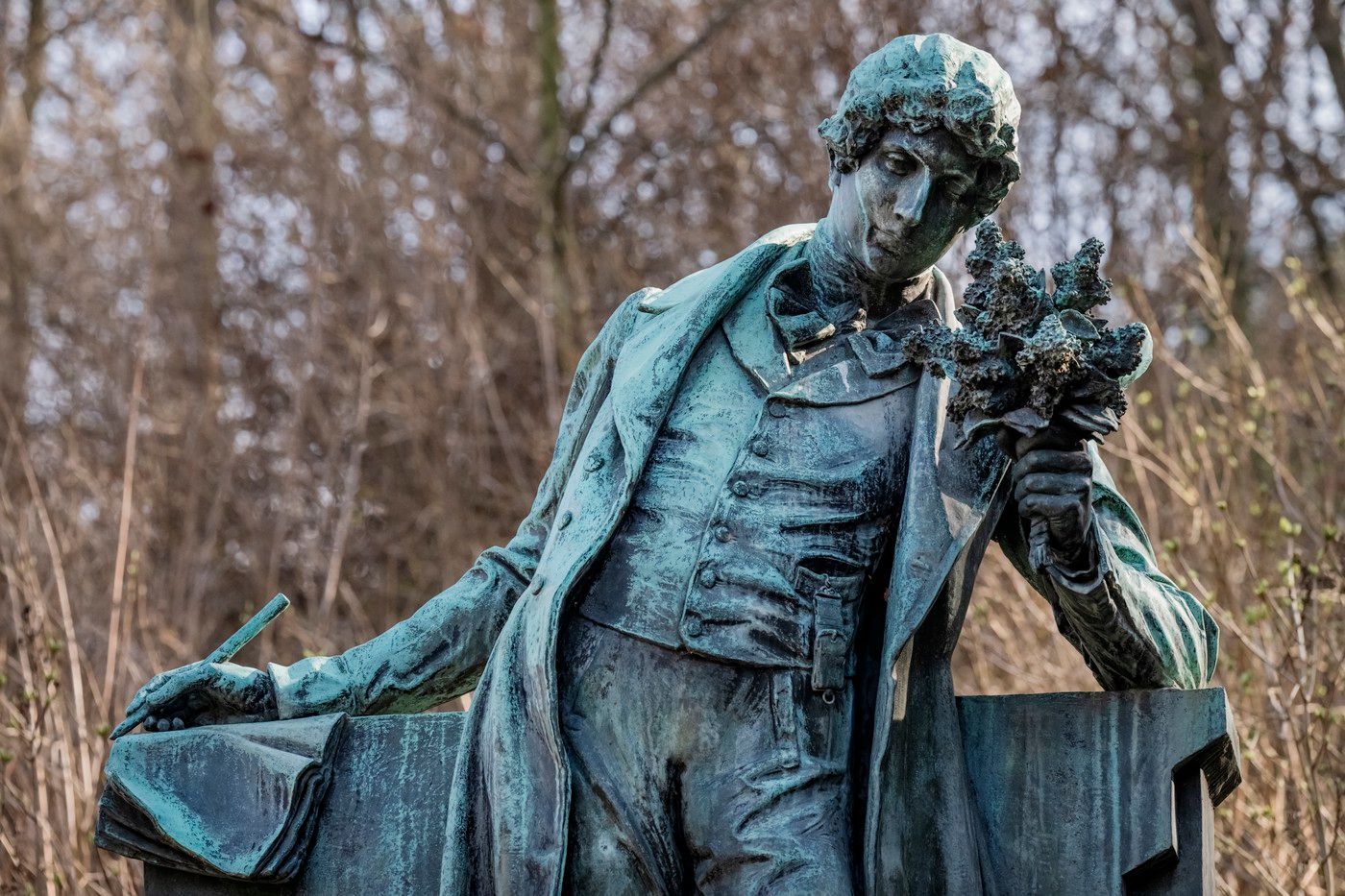 Karel Hynek Mácha, socha, Petřín, Praha, Myslbek