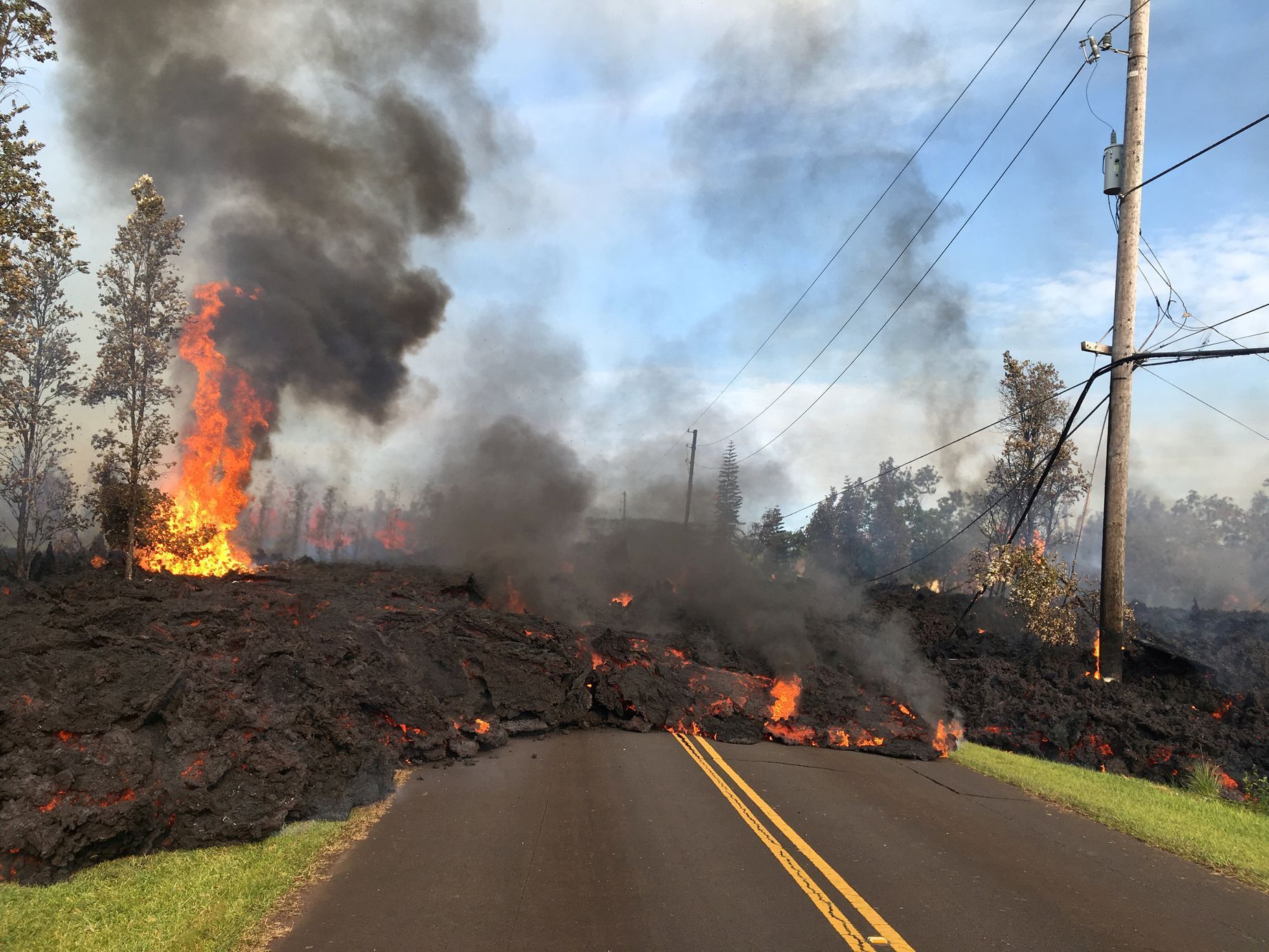 Erupce sopky Kilauea na Havaji, květen 2018