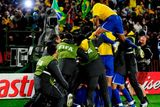 Radost fotbalistů Brazílie z vítězství v Poháru FIFA.