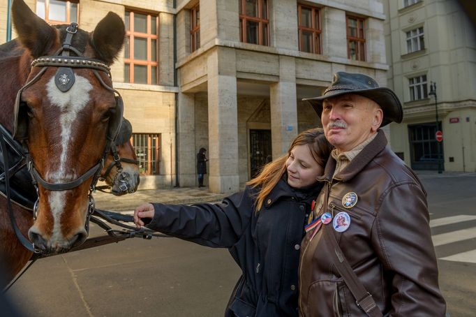 Protest fiakristů v Praze objektivem Richarda Horáka