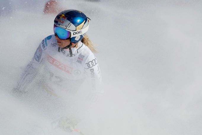 Ester Ledecká v závodě super-G žen na MS v Saalbachu 2025