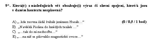 Test - gympl - humanitní část - ot. 9