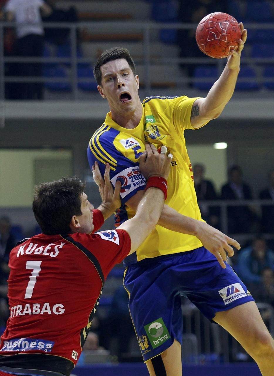 ME v házené: Česko - Švédsko (Andersson, kubeš)