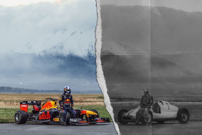 Red Bull RB7/14 versus Tatra 607-2