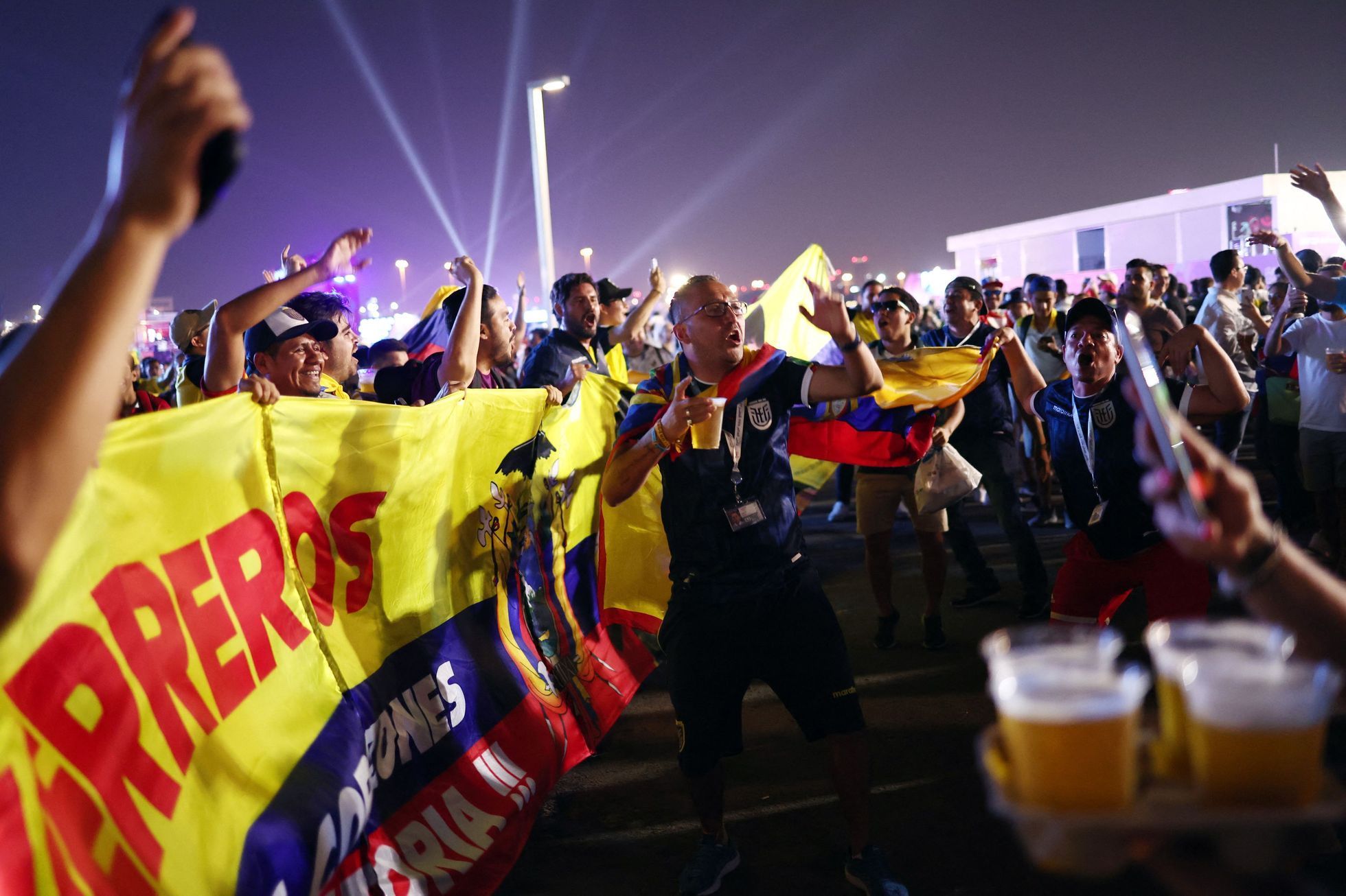 Ekvádorští fanoušci před zahájením MS