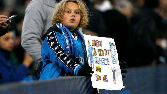 Mladý příznivec Manchester City s netradiční prosbou.