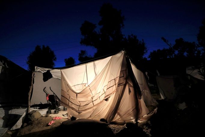 Život migrantů na řeckém ostrově Lesbos. Září 2018.