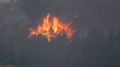 Trees are engulfed with flames in a mountain subdivision in the Waldo Canyon fire west of Colorado Springs, Colorado June 24, 2012. Firefighters in Western U.S. states struggled to contain out-of-control wind-stoked wildfires across the U.S. west as summer temperatures mounted, and a fresh blaze consumed more homes in Colorado. REUTERS/Rick Wilking (UNITED STATES - Tags: DISASTER ENVIRONMENT) Published: Čer. 25, 2012, 12:54 dop.