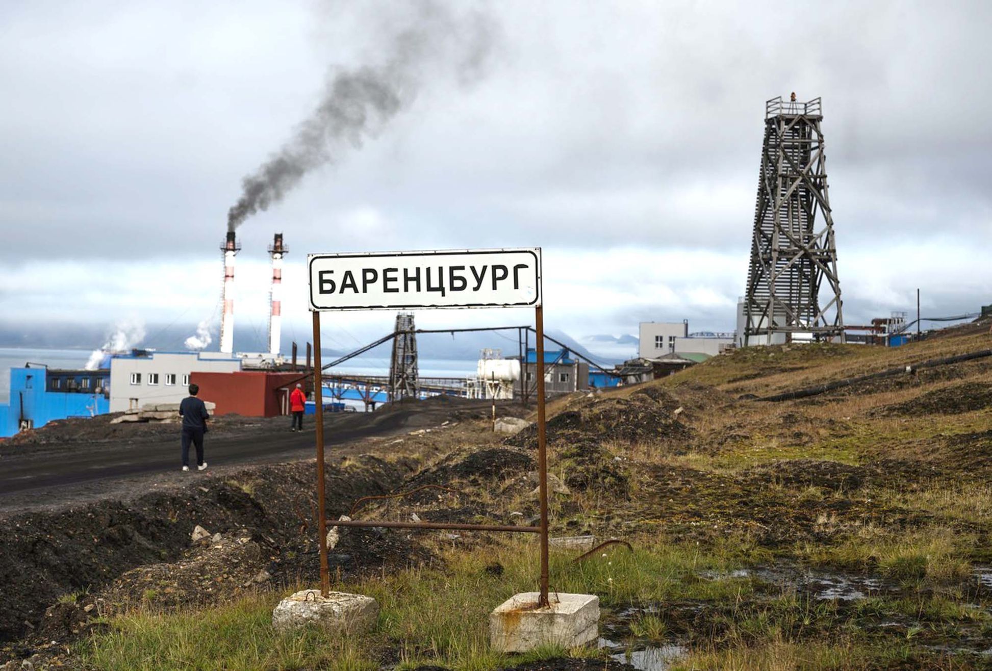 Barentsburg, Norsko, Rusko, Arktida, Špicberky, horník