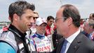 24 h Le Mans 2015: herec Patrick Dempsey a francouzský prezident Francois Hollande