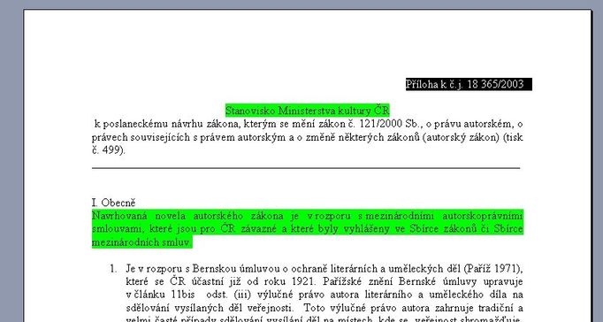 V lednu 2004, kdy Ministerstvo kultury vedl Pavel Dostál, byl postoj úřadu jednoznačný - s úlevami pro hoteliéry nesouhlasil a upozorňoval, že Česká republika se dostane do střetu s mezinárodními zákony.