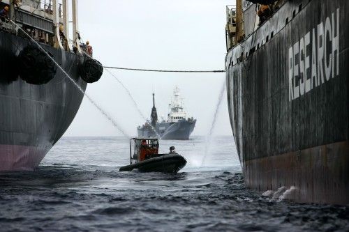 Loď Greenpeace proti velrybaření
