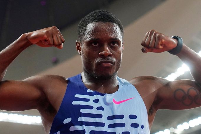 Christian Coleman na mítinku atletické Diamantové ligy v čínském městě Sia-men