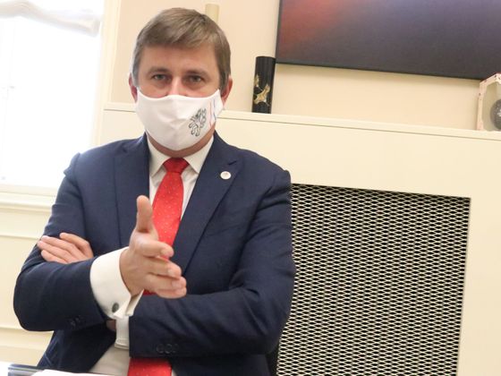 Ministr zahraničí Tomáš Petříček (ČSSD) v rozhovoru pro Aktuálně.cz v prosinci roku 2020