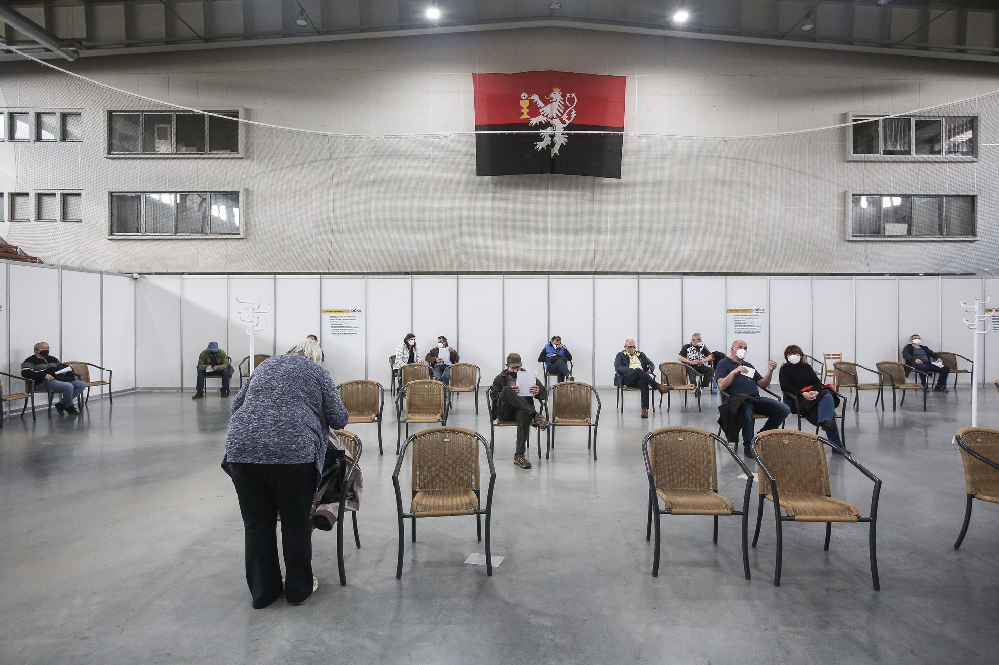 Očkovací centrum Tábor, očkování, koronavirus, zimní stadion, Jihočeský kraj