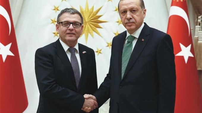 Lubomír Zaorálek s tureckým prezidentem Erdoganem.