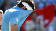 Federer v semifinále porazil Argentince Juana Martína del Potra.