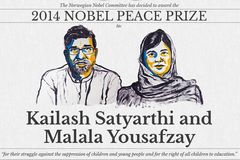 Nobelovu cenu míru mají Pákistánka Malalaj a Ind Satjárthí