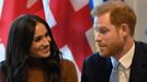 Princ Harry a jeho manželka Meghan, vévodové ze Sussexu, navštívili Kanadský dům v Londýně (7. ledna 2020)