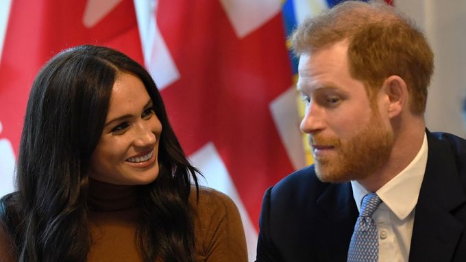 Princ Harry a jeho manželka Meghan, vévodové ze Sussexu, navštívili Kanadský dům v Londýně (7. ledna 2020)