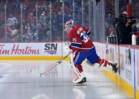 Dobešův brankářský kolega Sam Montembeault