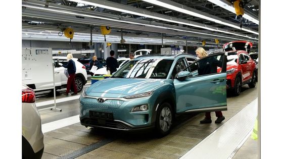 Hyundai Kona Electric v nošovickém závodě.